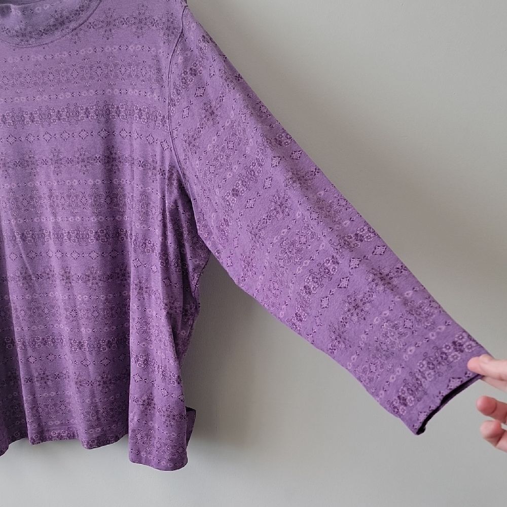 Croft & Barrow Purple Women's Stretch Top - Picture 8 of 16